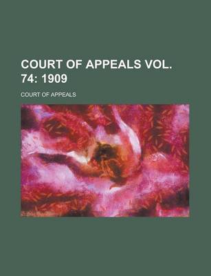 Book cover for Court of Appeals Vol. 74