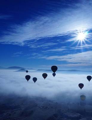 Book cover for Jumbo Oversized Hot Air Ballons Flying Above the Clouds