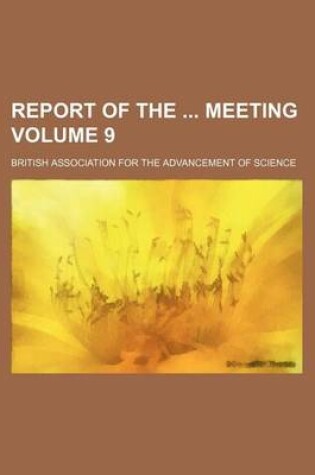 Cover of Report of the Meeting Volume 9