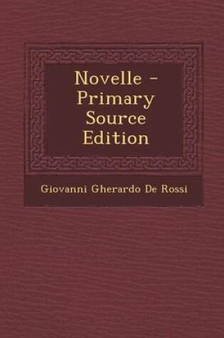 Cover of Novelle - Primary Source Edition