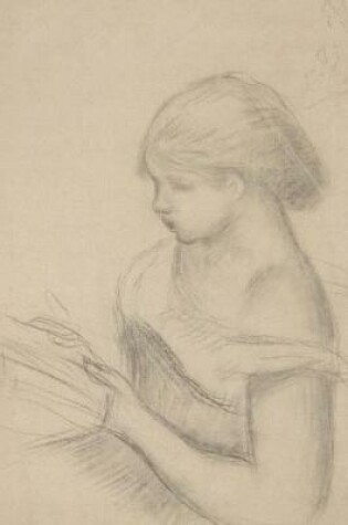 Cover of 150 page lined journal A Girl Reading (with a Sketch of Seated Woman) Pierre Aug