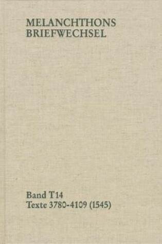 Cover of Melanchthons Briefwechsel / Band T 14