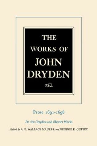 Cover of The Works of John Dryden, Volume XX