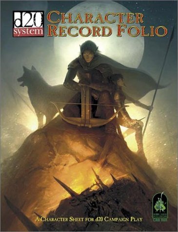 Book cover for D20 System Character Record Folio