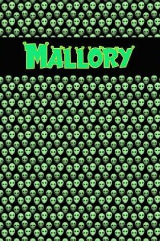 Cover of 120 Page Handwriting Practice Book with Green Alien Cover Mallory