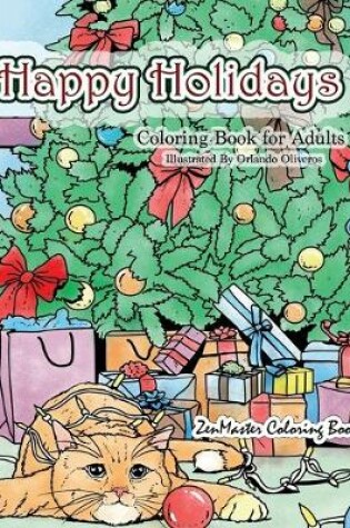 Cover of Happy Holidays Coloring Book for Adults