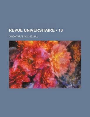 Book cover for Revue Universitaire (13)