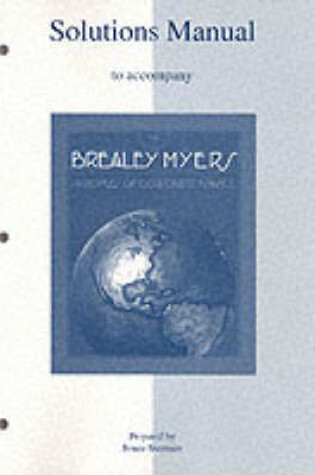 Cover of Solutions Manual to accompany  Principles of Corporate Finance