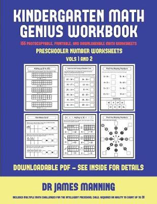 Cover of Preschooler Number Worksheets (Kindergarten Math Genius)