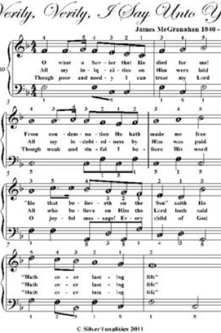 Cover of Verily Verily I Say Unto You Easy Piano Sheet Music