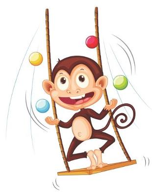 Book cover for Juggling Monkey on a Swing - Blank Lined Notebook