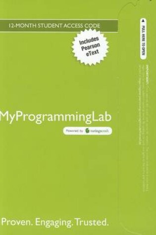 Cover of MyProgrammingLab with Pearson eText -- Access Card -- for Starting Out with Java