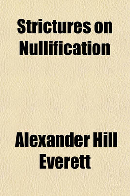 Book cover for Strictures on Nullification