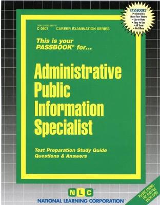 Book cover for Administrative Public Information Specialist