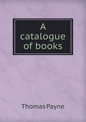 Book cover for A Catalogue of Books