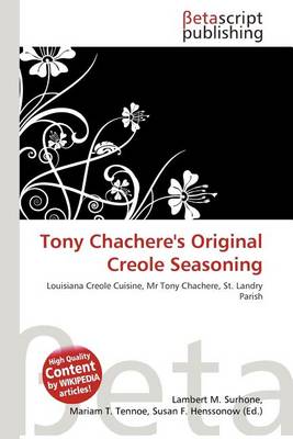 Cover of Tony Chachere's Original Creole Seasoning