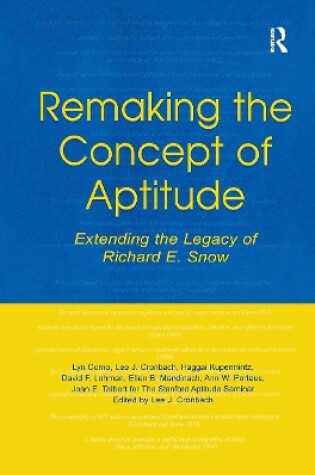 Cover of Remaking the Concept of Aptitude