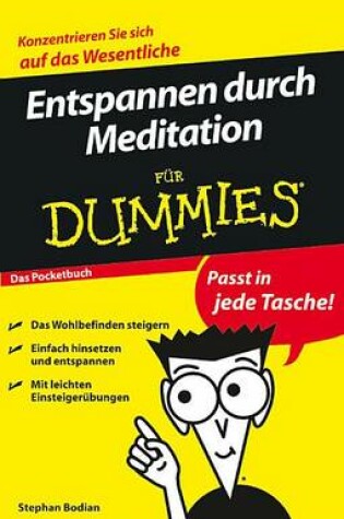 Cover of Entspannen durch Meditation fur Dummies Das Pocketbuch