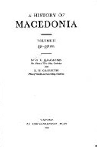 Cover of A History of Macedonia