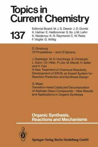 Cover of Organic Synthesis, Reactions and Mechanisms