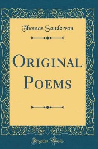 Cover of Original Poems (Classic Reprint)