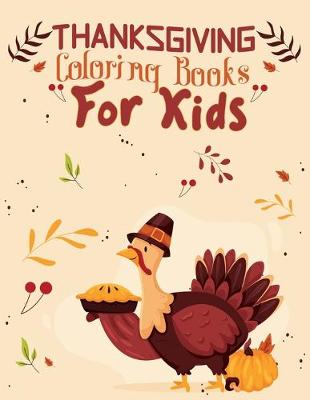 Book cover for thanksgiving coloring books for kids