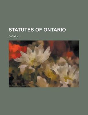 Book cover for Statutes of Ontario