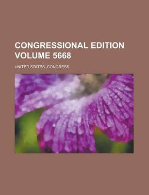 Book cover for Congressional Edition Volume 5668