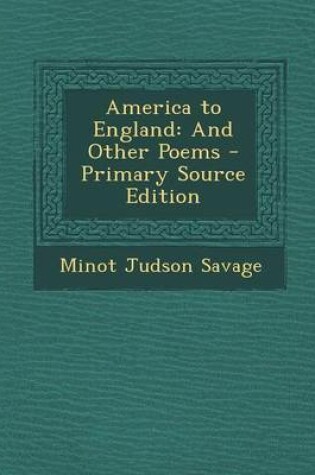 Cover of America to England