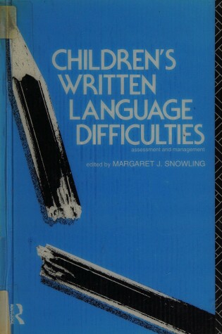 Cover of Children's Written Language Difficulties