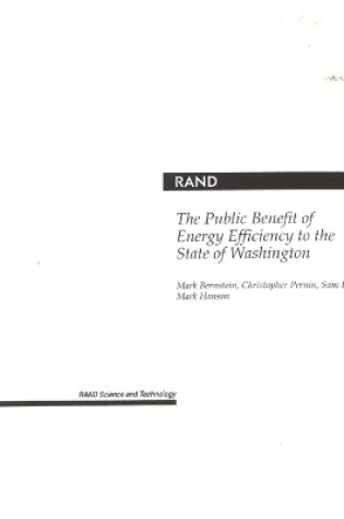 Cover of The Public Benefit of Energy Efficiency to the State of Washington