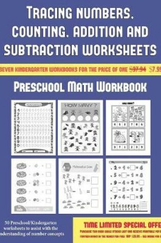 Cover of Preschool Math Workbook (Tracing numbers, counting, addition and subtraction)