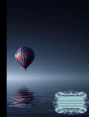 Book cover for Air Balloon Over Ocean Composition Notebook
