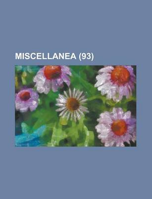 Book cover for Miscellanea (93 )