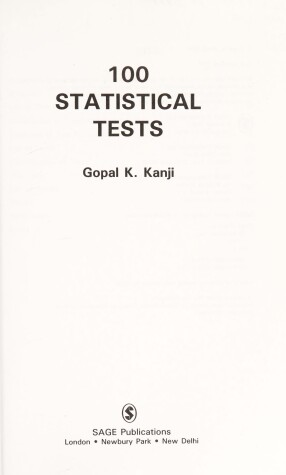 Book cover for 100 Statistical Tests