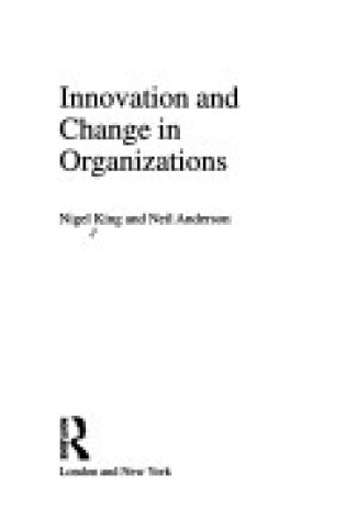 Cover of Innovation and Change in Organizations