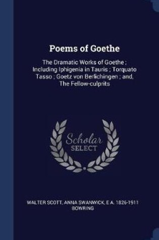 Cover of Poems of Goethe