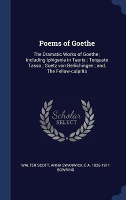 Book cover for Poems of Goethe