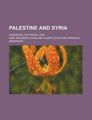 Book cover for Palestine and Syria; Handbook for Travellers