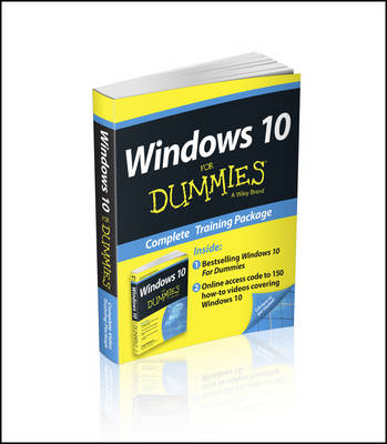 Book cover for Windows 10 For Dummies Book + Online Videos Bundle
