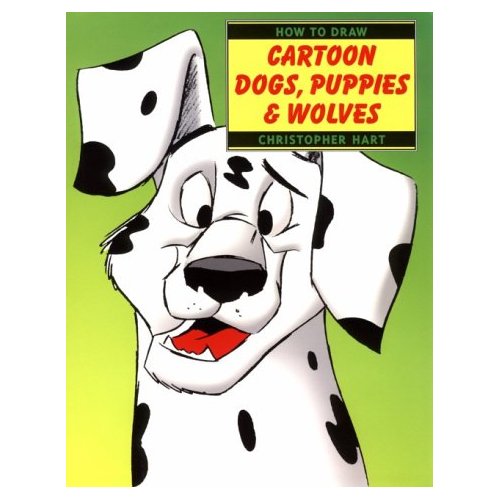 Book cover for How to Draw Cartoon Dogs, Puppies and Wolves