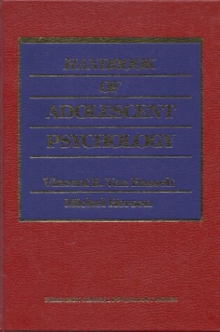 Cover of Handbook of Adolescent Psychology