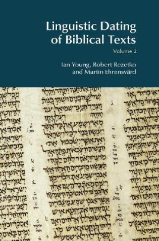 Cover of Linguistic Dating of Biblical Texts: Volume 2