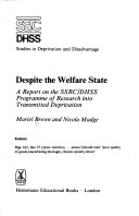 Cover of Despite the Welfare State