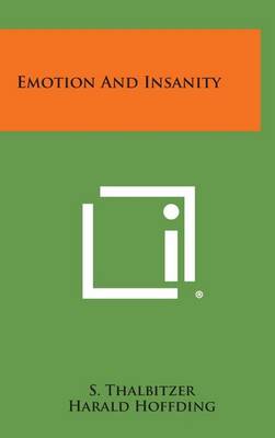 Book cover for Emotion and Insanity