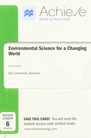 Cover of Achieve Read & Practice for Scientific American Environmental Science for a Changing World (1-Term Access)