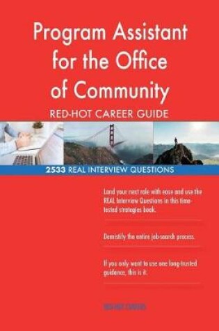 Cover of Program Assistant for the Office of Community Engagement RED-HOT Career; 2533 RE