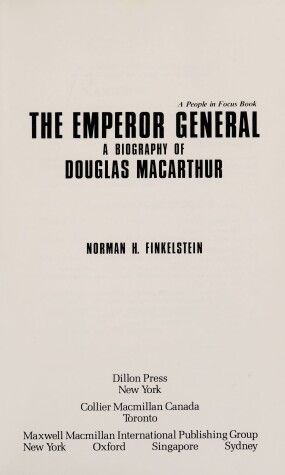 Book cover for The Emperor General