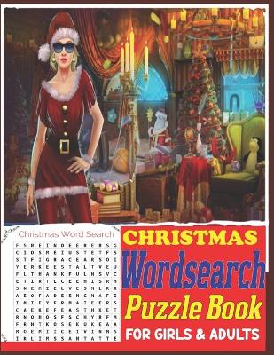 Book cover for Christmas Wordsearch Puzzle Book For Girls & Adults