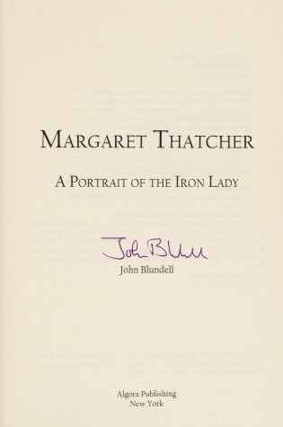 Cover of Lady Thatcher